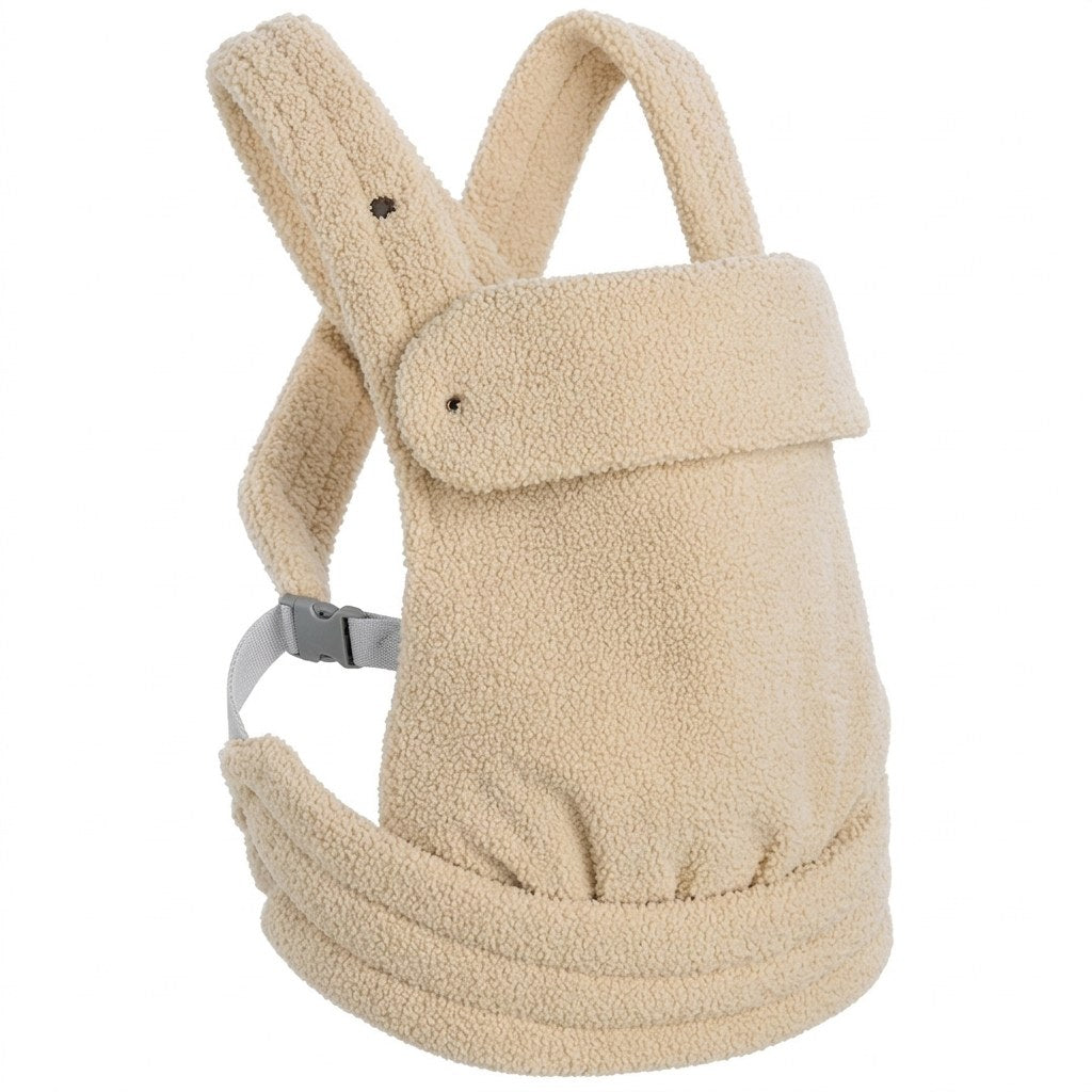 Baby Draagzak Teddy Beige Ergonomisch Warm & Zacht 0-36 Maanden Comfortabele Buikdrager Verstelbaar (FR 1)