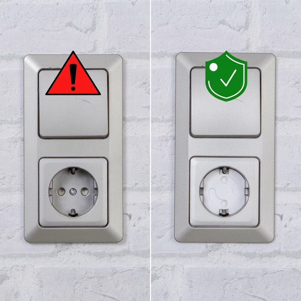 stopcontactbeveiliging met draaimechanisme - wit 16 stuks (DE 6)