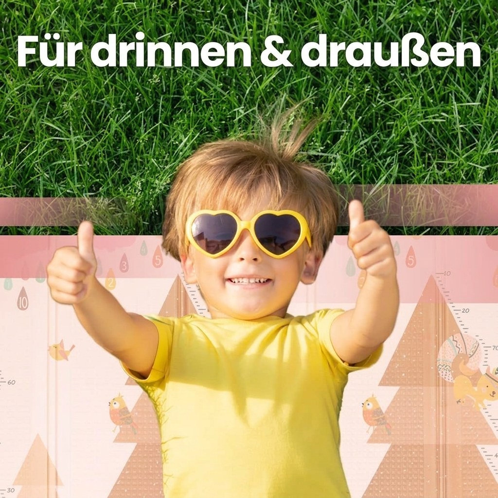 Opvouwbare Baby Speelmat dieren 200×150 cm met opbergtas (DE 2)
