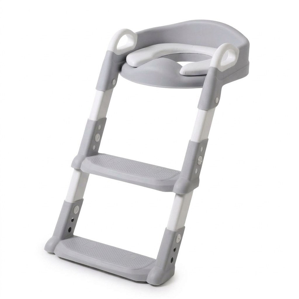 Laavir® WC‑Verkleiner & Toilettrainer met Trapje - Zelfstandigheid & Veiligheid voor Peuters - Grijs (FR 1)