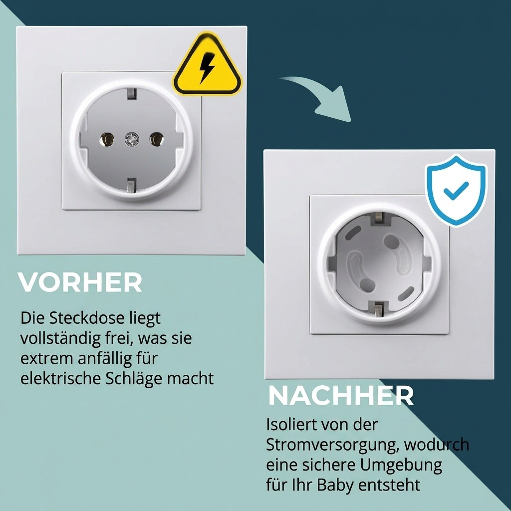 Stopcontactbeveiliging met 3M Plakstrips - 32 Stuks - Wit (DE 2)