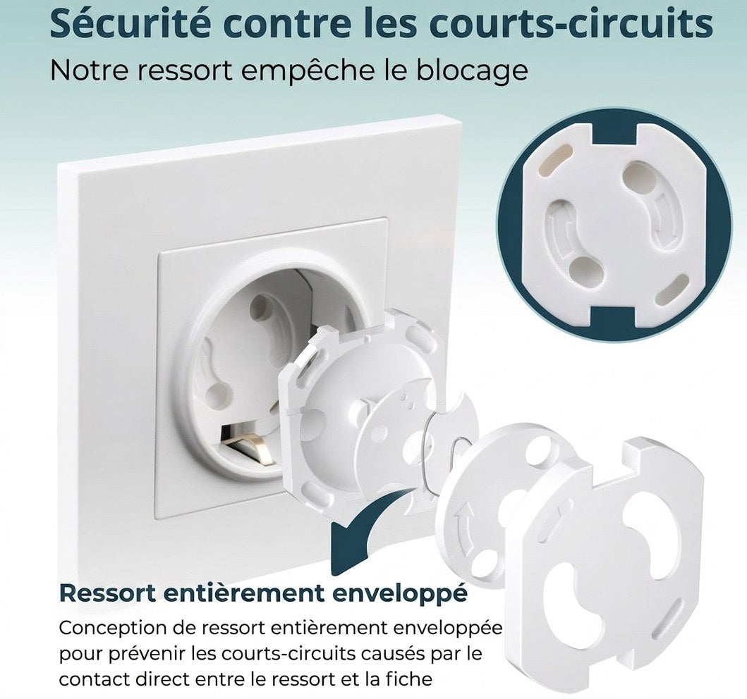 Stopcontactbeveiliging met 3M Plakstrips - 32 Stuks - Wit (FR 4)